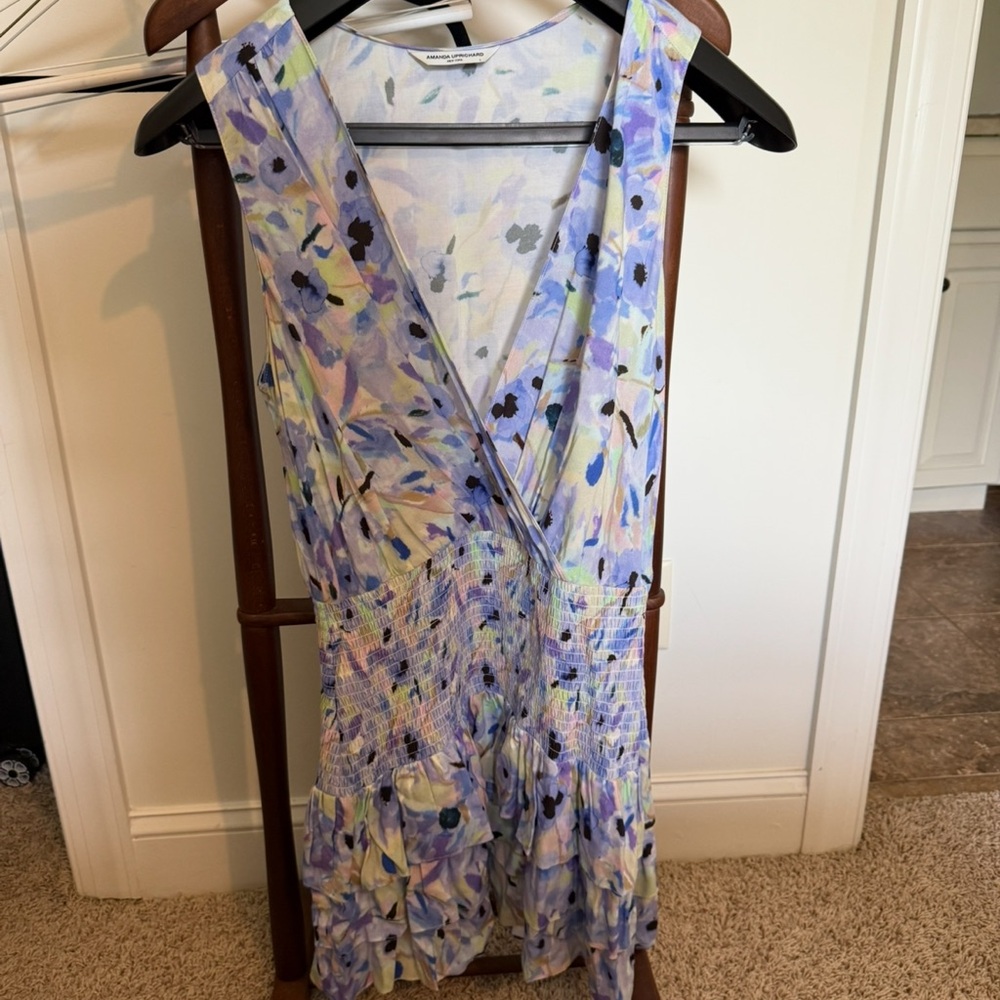 Floral Sleeveless Dress with Smock Waist